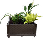 40 * 40 * 22 cm plastik bitki yetiştirme kutusu, bahçe yatakları DIY ekici kutusu için sebze / çiçek / ot açık arka bahçe, doğal