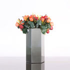 ev ve ofis dekorasyonu için sexangle SS201 masa paslanmaz çelik çiçek vazo